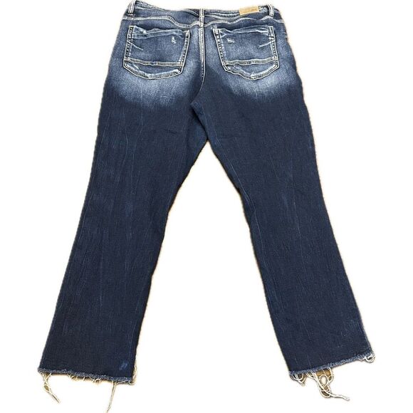 BKE Women Size 34 Parker Universal Fit High Rise Raw Hem Frayed Distressed‎ Rips - Picture 2 of 8